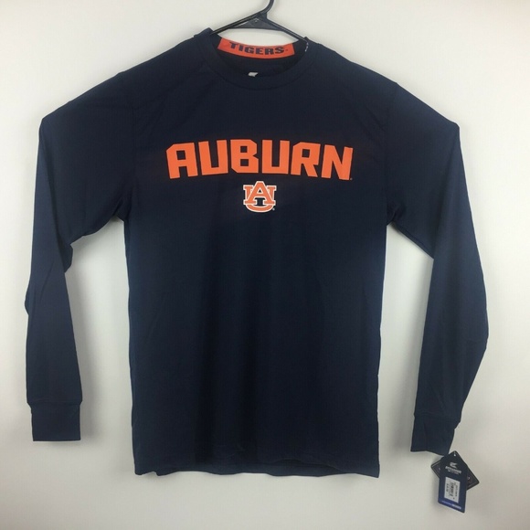 Auburn Tigers Long Sleeve Navy T-Shirt Polyester - Picture 1 of 8